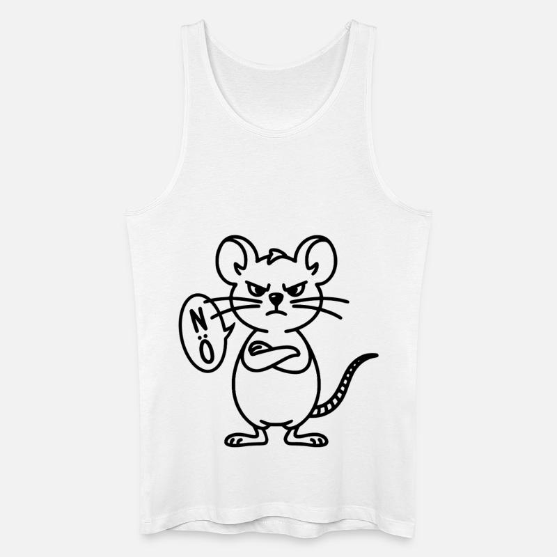 Maus Nö - Männer Bio Tank Top - Weiß