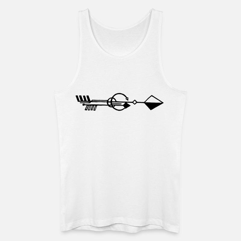 Seltsamer schwarzer Pfeil - Männer Bio Tank Top - Weiß