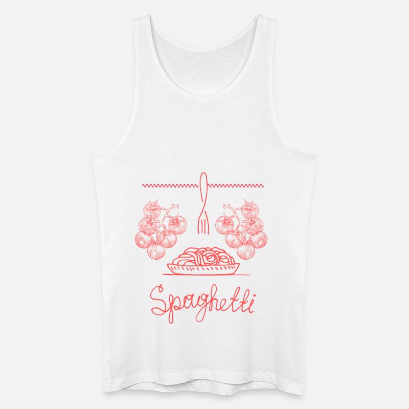 Spaghetti - Männer Bio Tank Top - Weiß