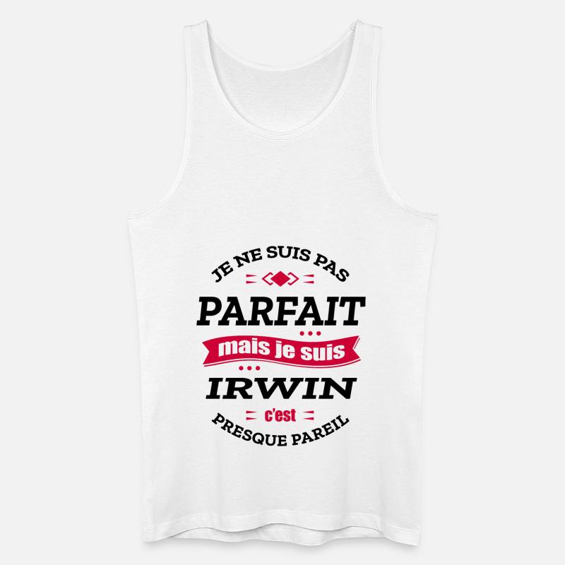 IRWIN PARFAIT - PRENOM IRWIN - Débardeur bio Homme - blanc