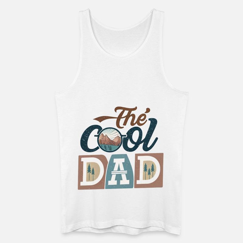The Cool Dad - Männer Bio Tank Top - Weiß