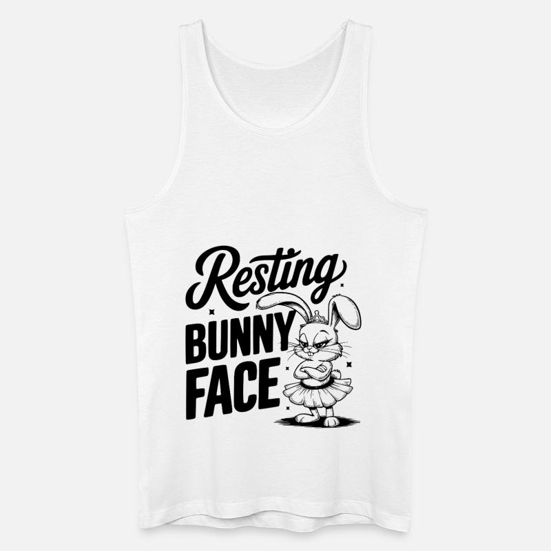 Resting Bunny Face - Männer Bio Tank Top - Weiß