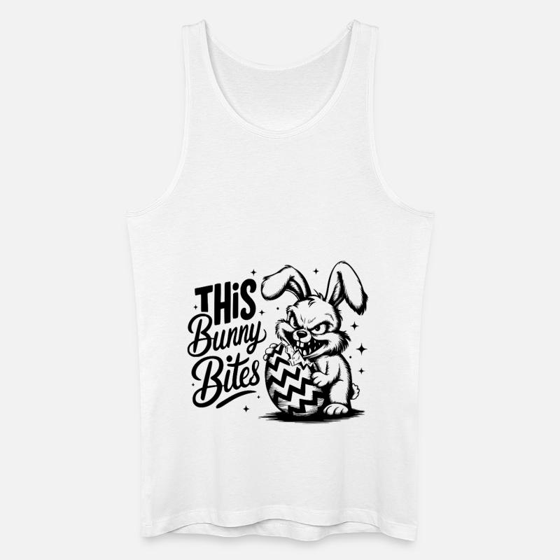 This Bunny Bites - Männer Bio Tank Top - Weiß