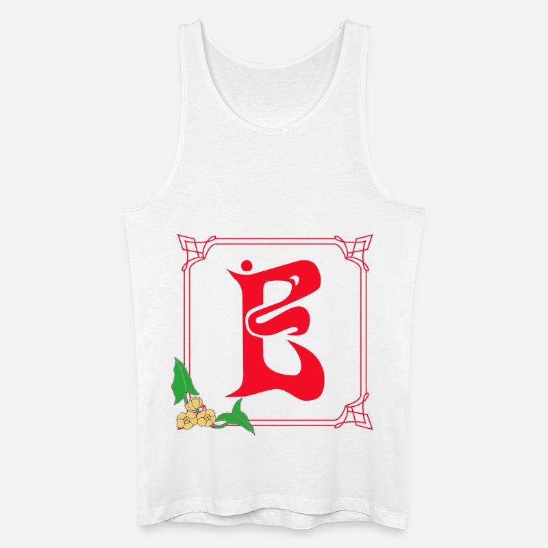 jugendstil e rot - Männer Bio Tank Top - Weiß