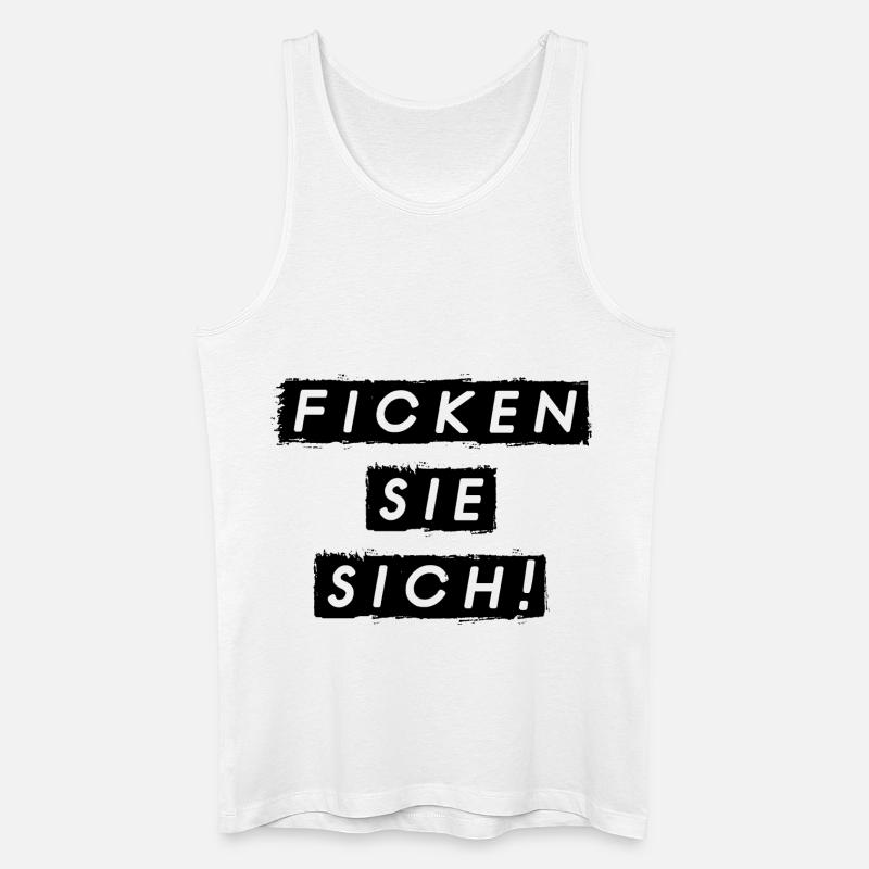 F SIE SICH Spruch - Männer Bio Tank Top - Weiß