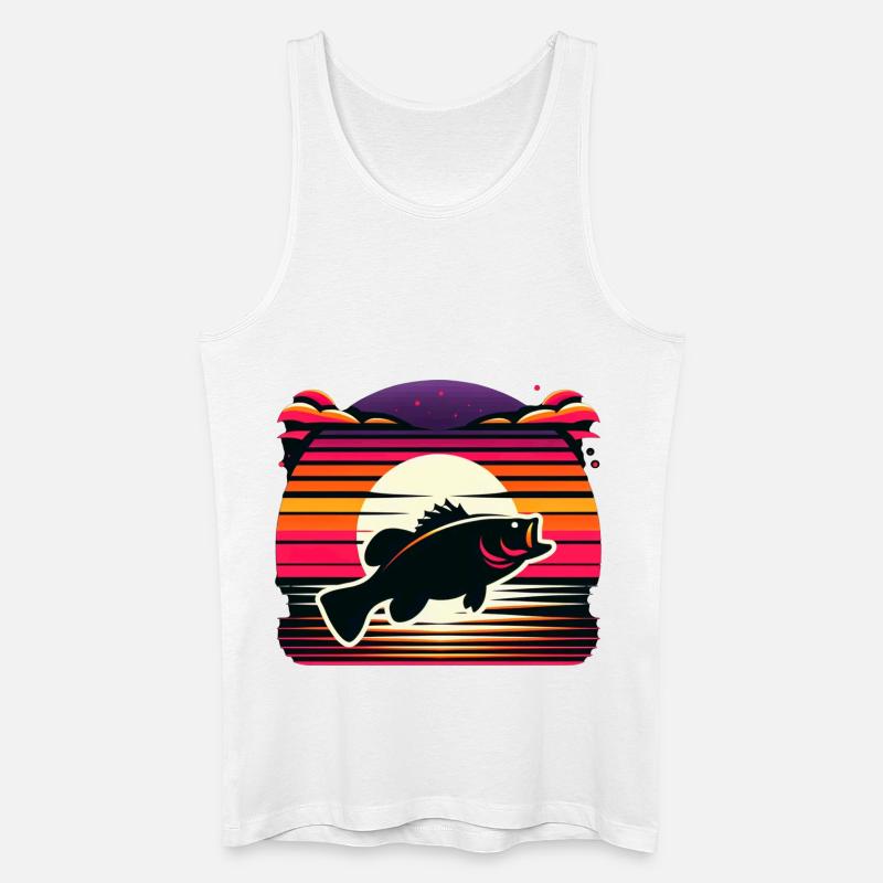 Barsch-Fisch - Männer Bio Tank Top - Weiß