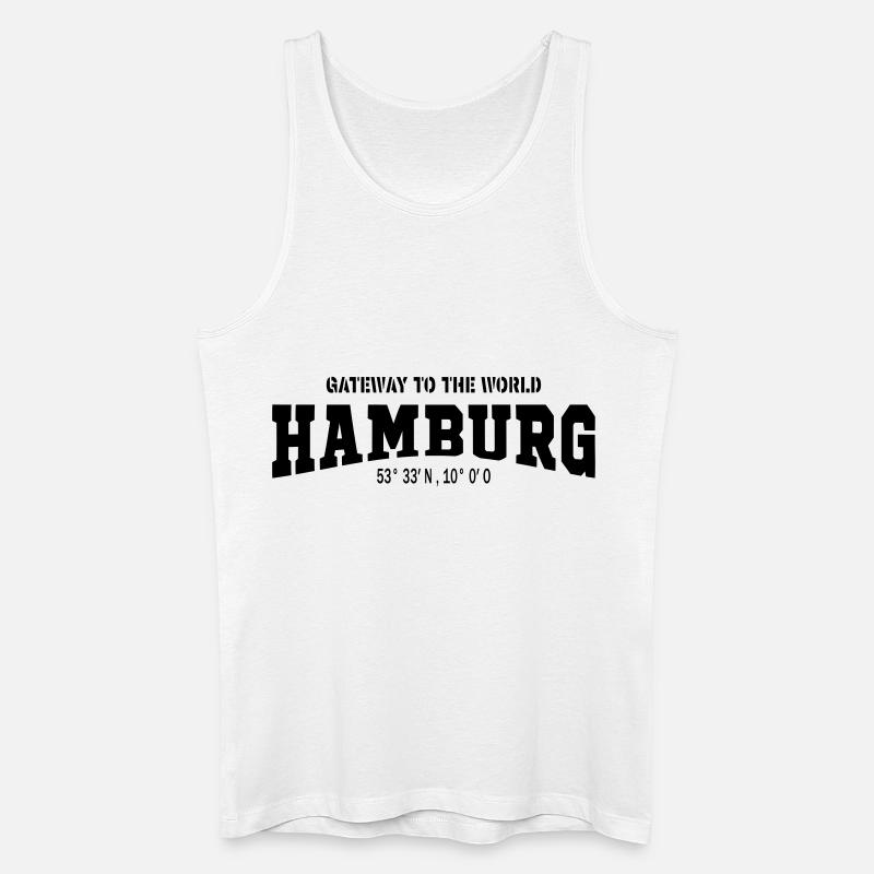 HAMBURG - Männer Bio Tank Top - Weiß