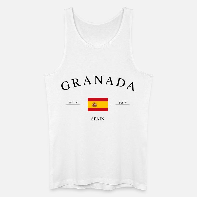 Granada Spanien – Urlaub Souvenir & Geschenk - Männer Bio Tank Top - Weiß