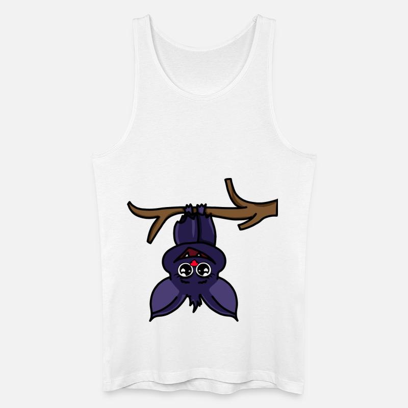 Fledermaus - Männer Bio Tank Top - Weiß