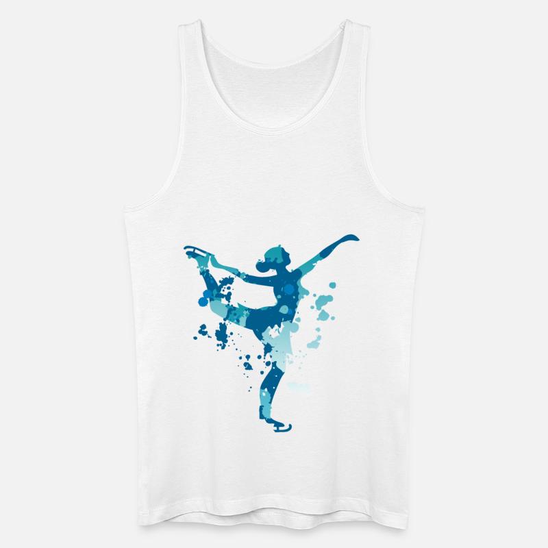 Eiskunstlauf splash - Männer Bio Tank Top - Weiß