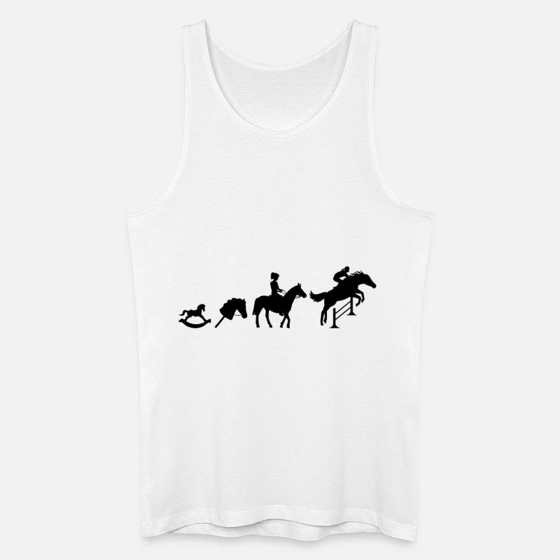 Evolution Springreiter - Männer Bio Tank Top - Weiß