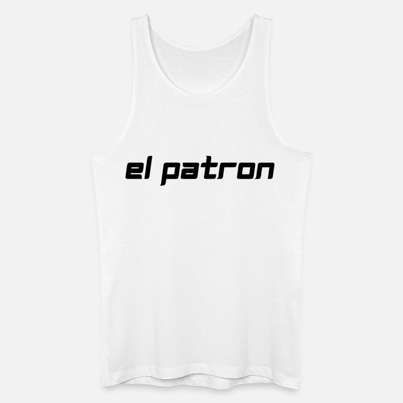 El Patron – Der Chef Look - Männer Bio Tank Top - Weiß