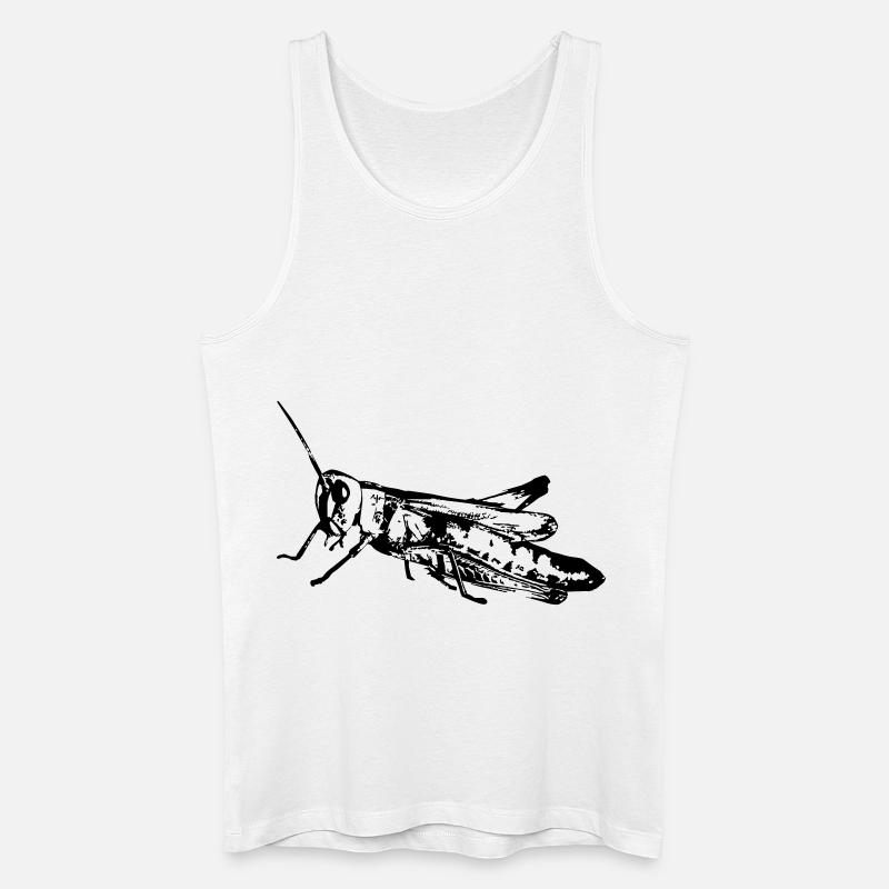 Grasshopper / Grashüpfer - Männer Bio Tank Top - Weiß