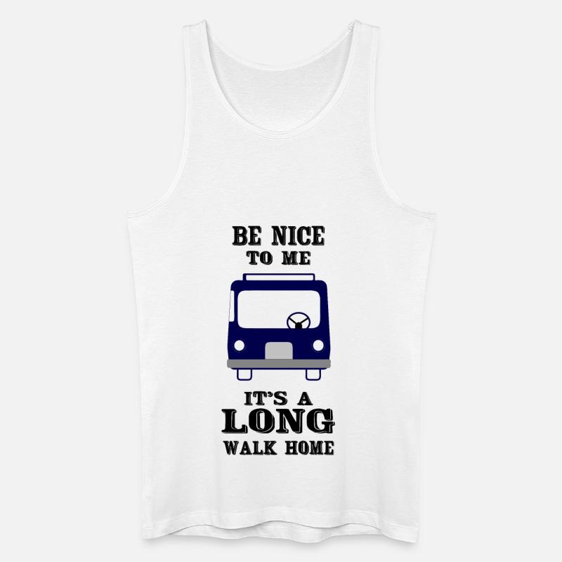 Busfahrer - Männer Bio Tank Top - Weiß