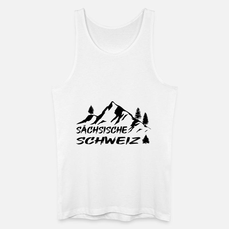 Sächsische Schweiz - Männer Bio Tank Top - Weiß