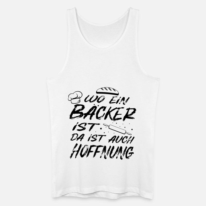 Bäcker Spruch - Männer Bio Tank Top - Weiß