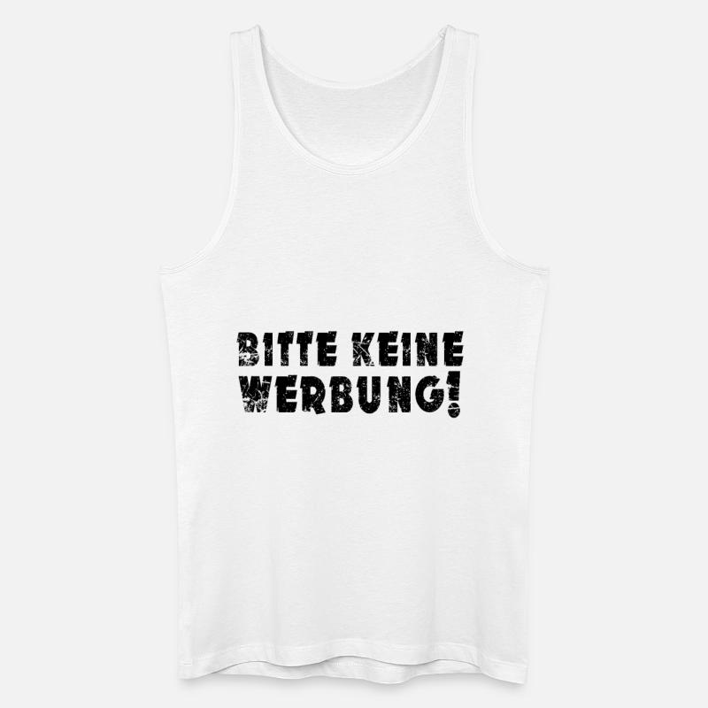 Bitte keine Werbung - Männer Bio Tank Top - Weiß