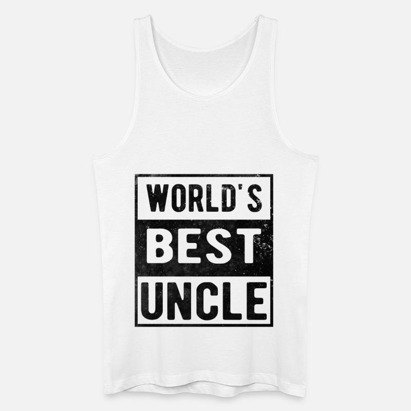 Welt bester Onkel - Männer Bio Tank Top - Weiß