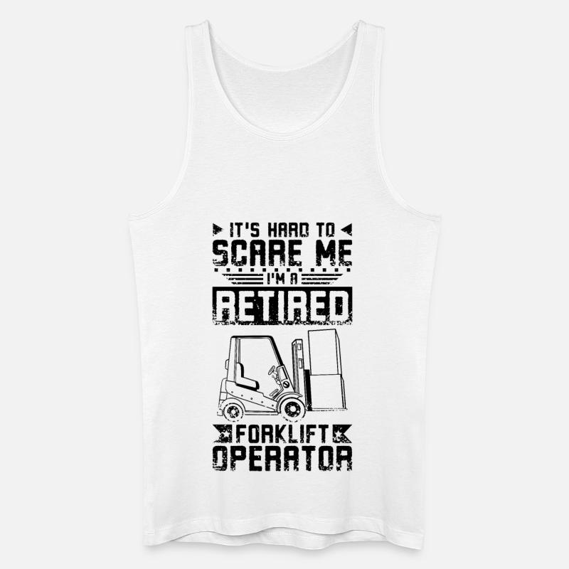 Retired Forklift Driver - Männer Bio Tank Top - Weiß