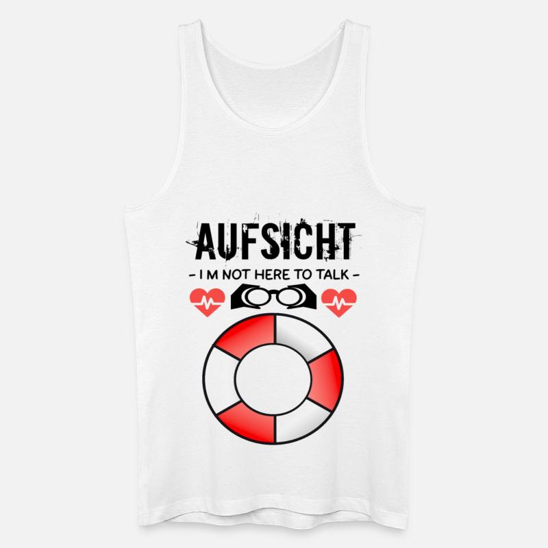 Aufsicht - Badeaufsicht - Männer Bio Tank Top - Weiß