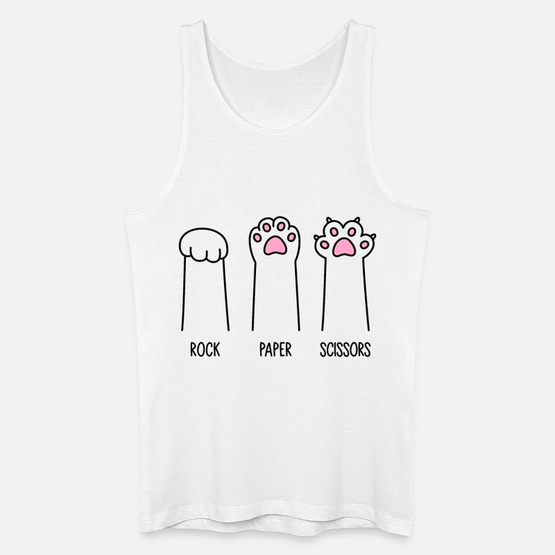 Rock Paper Scissors - Männer Bio Tank Top - Weiß