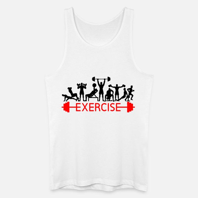 Exercise - Männer Bio Tank Top - Weiß