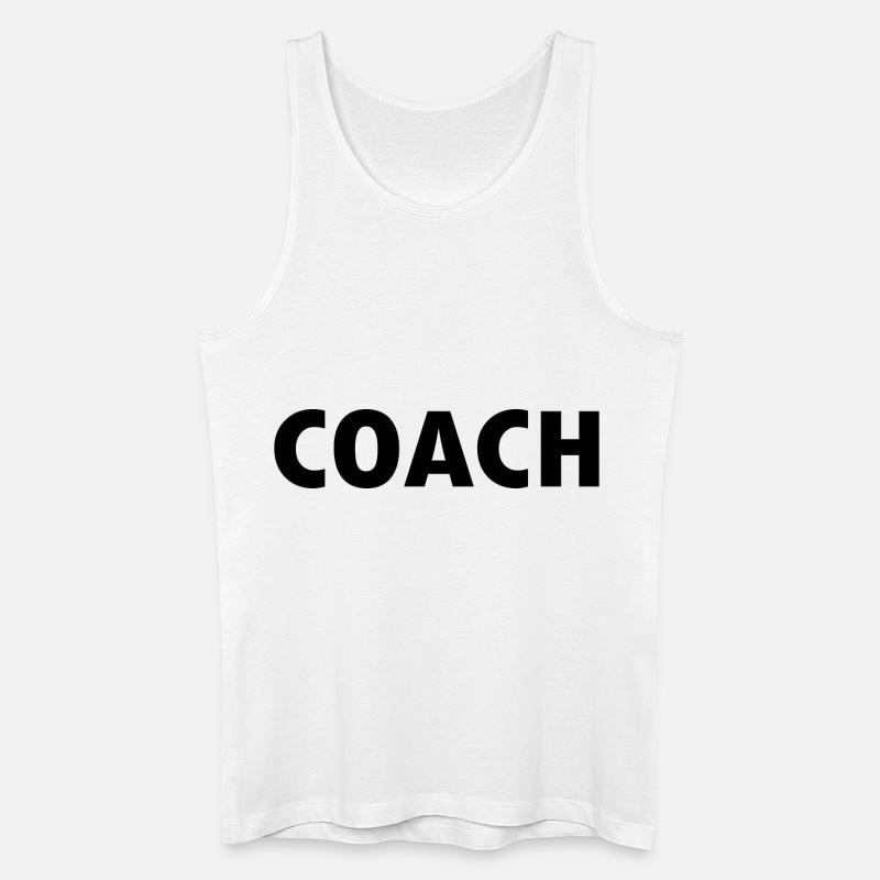 Coach - Männer Bio Tank Top - Weiß