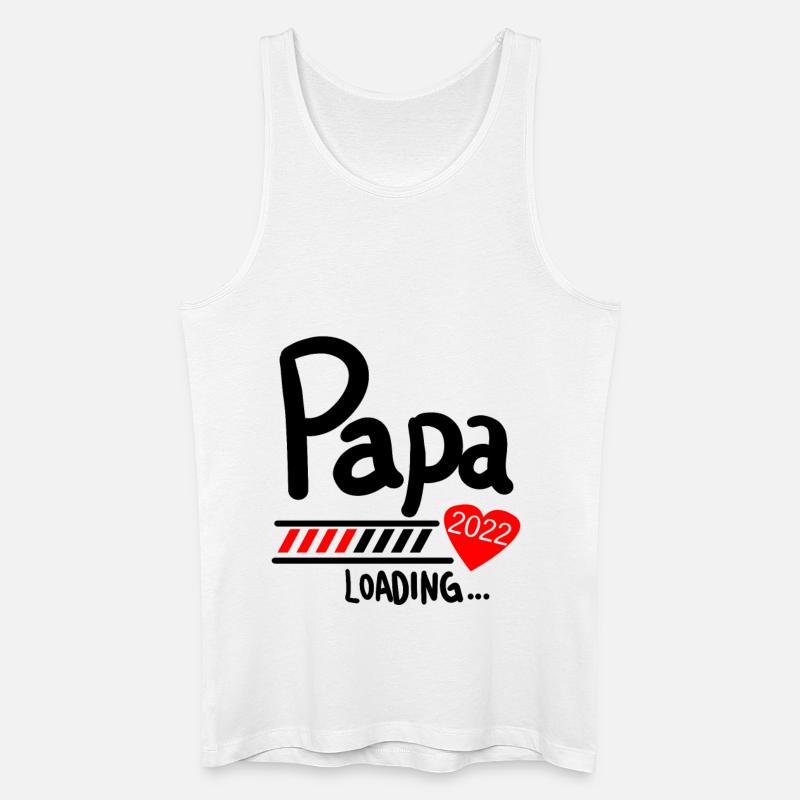 Papa Loading 2022 - Männer Bio Tank Top - Weiß
