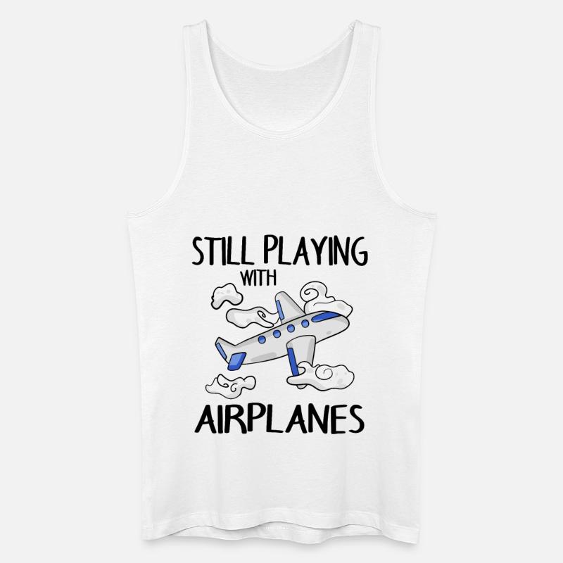 Flugzeug - Männer Bio Tank Top - Weiß