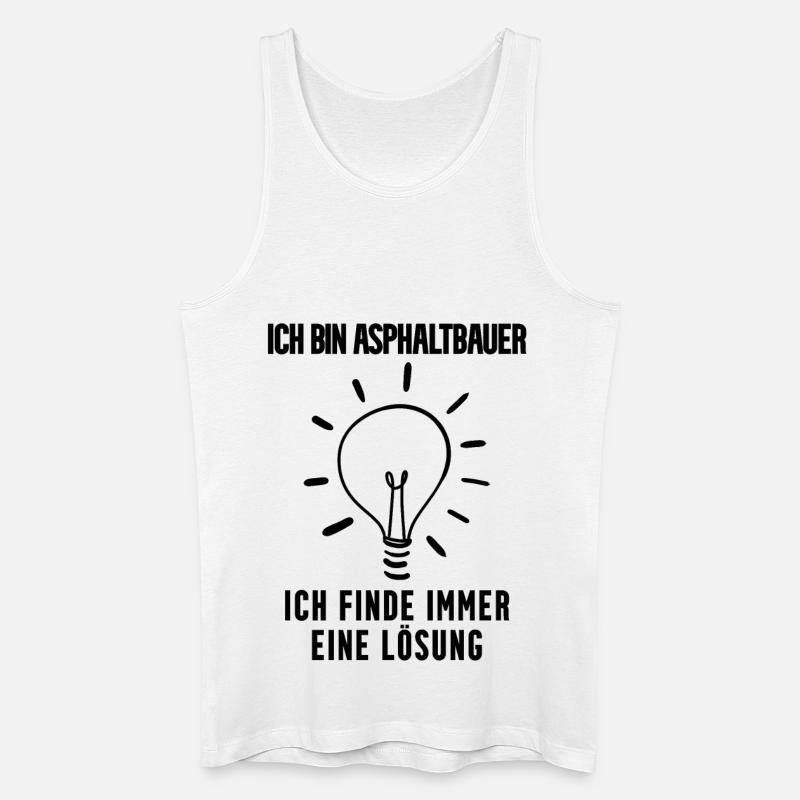 Asphaltbauer Beruf Ausbildung - Männer Bio Tank Top - Weiß