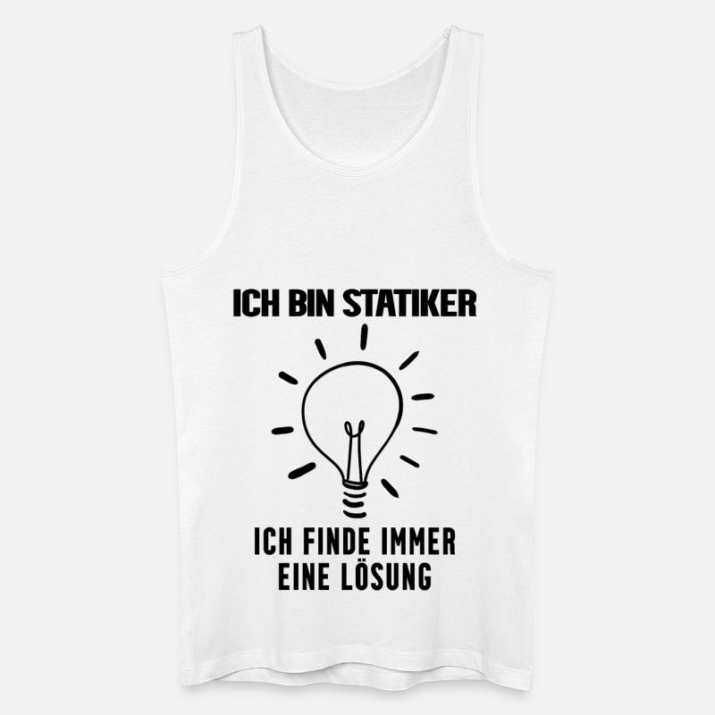 Statiker Beruf Ausbildung - Männer Bio Tank Top - Weiß