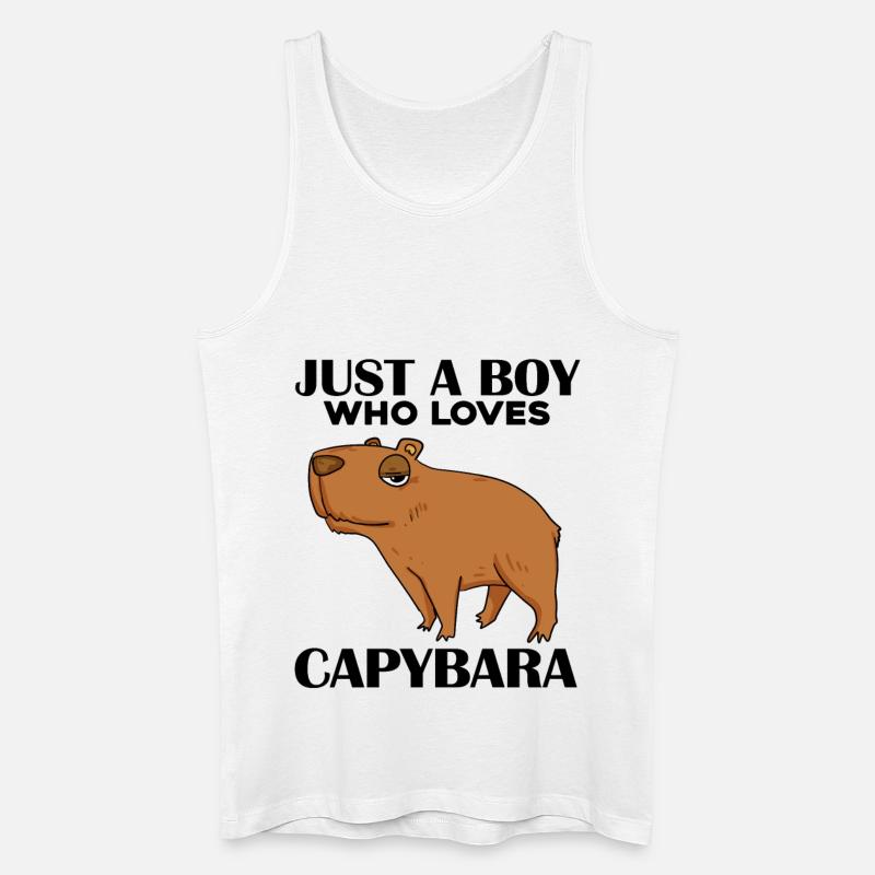 Capybara Junge - Männer Bio Tank Top - Weiß