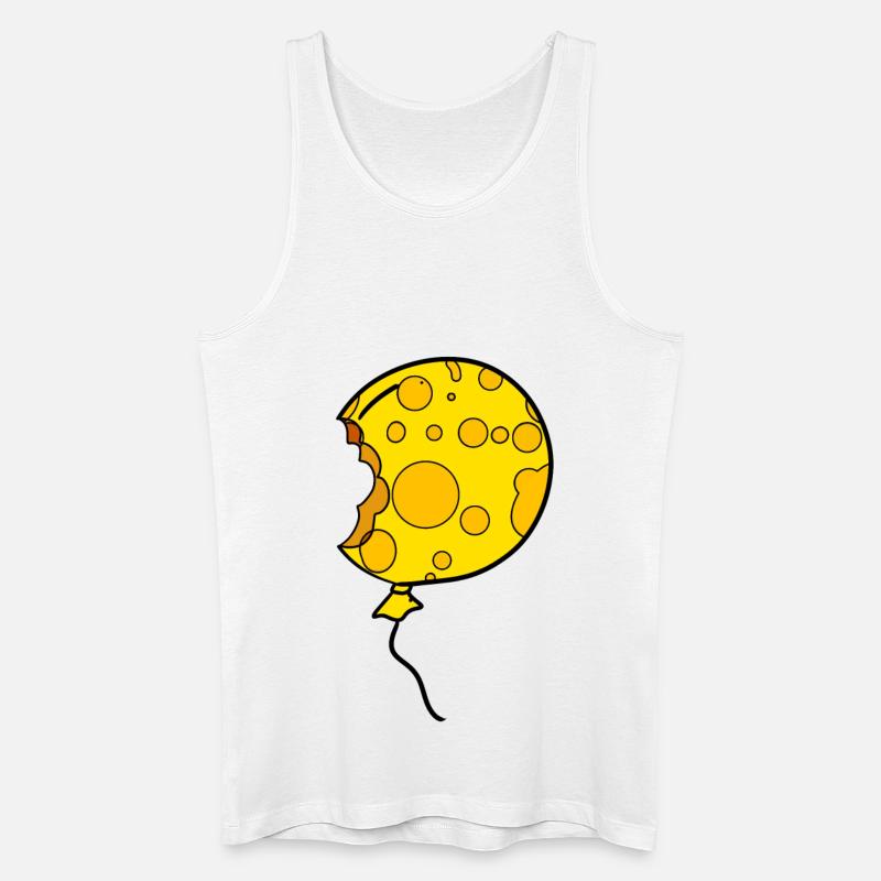 Käse Ballon - Männer Bio Tank Top - Weiß