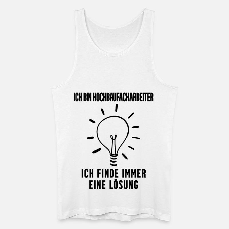 Hochbaufacharbeiter - Männer Bio Tank Top - Weiß