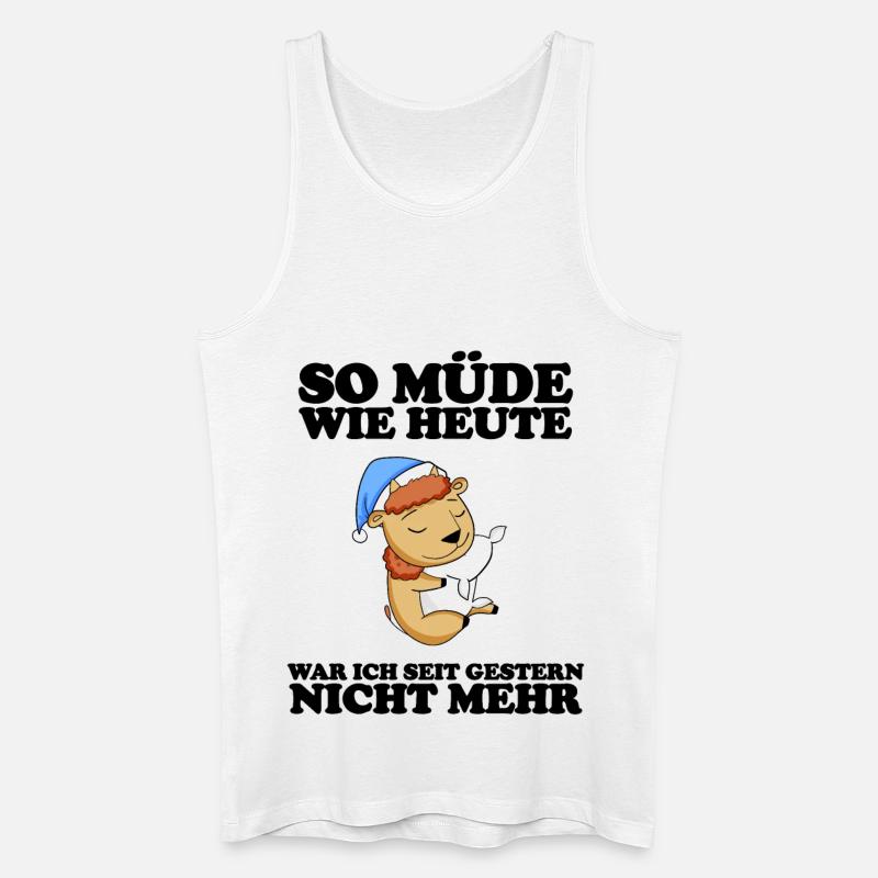 Müde Spruch lustig - Männer Bio Tank Top - Weiß