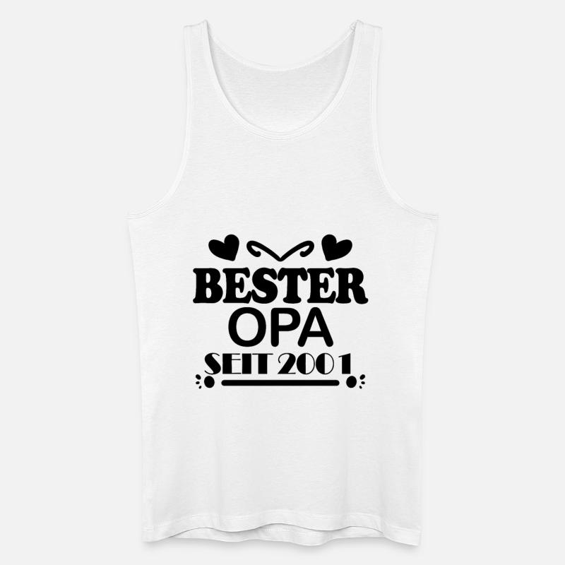 Bester Opa seit 2001 - Männer Bio Tank Top - Weiß