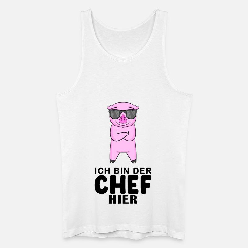 Chef Spruch - Männer Bio Tank Top - Weiß