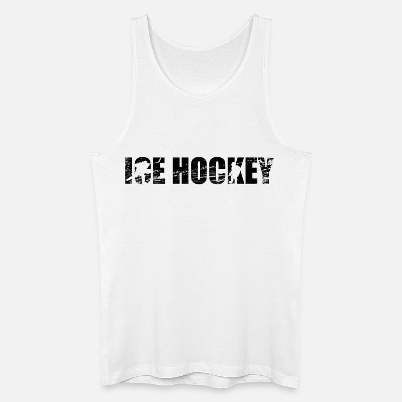 Eishockeyspieler - Männer Bio Tank Top - Weiß