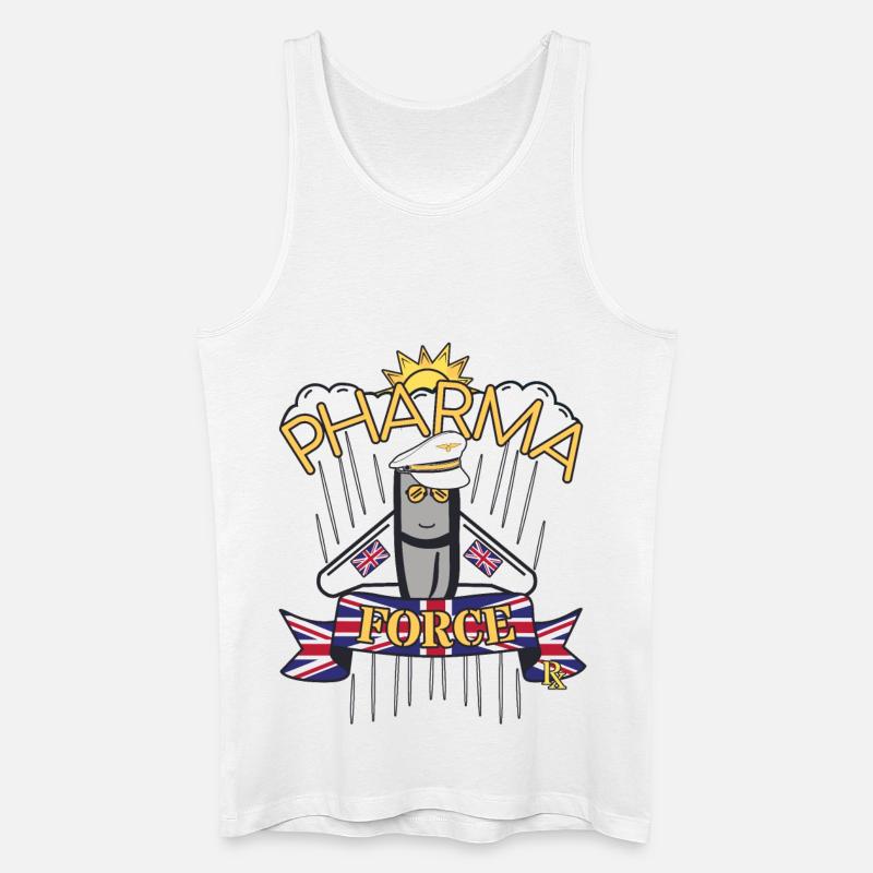 Apotheke UK Pharma Force - Männer Bio Tank Top - Weiß