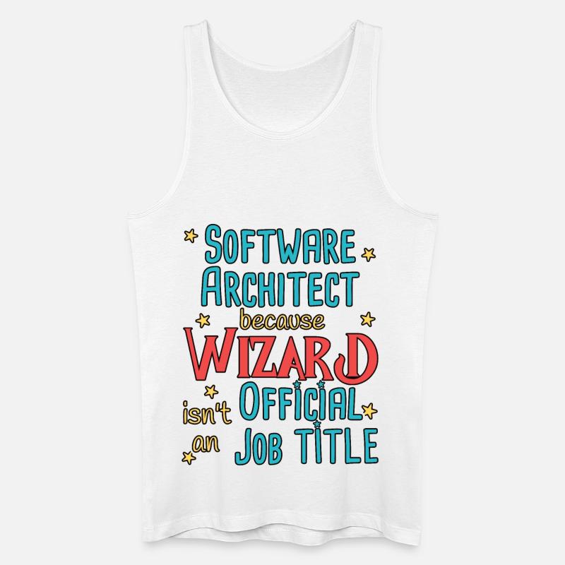Software Architect Wizard Software Architecture - Men’s Organic Tank Top - white