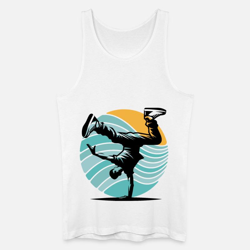 Breakdance - Männer Bio Tank Top - Weiß