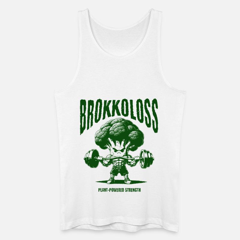 Brokkoloss - Männer Bio Tank Top - Weiß