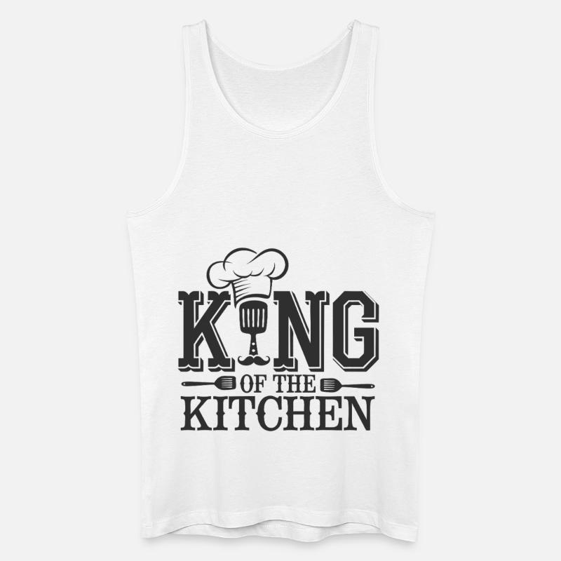 King of the Kitchen - Männer Bio Tank Top - Weiß