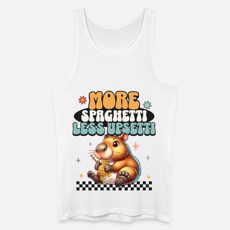 More Spaghetti Less Upsetti - Männer Bio Tank Top - Weiß