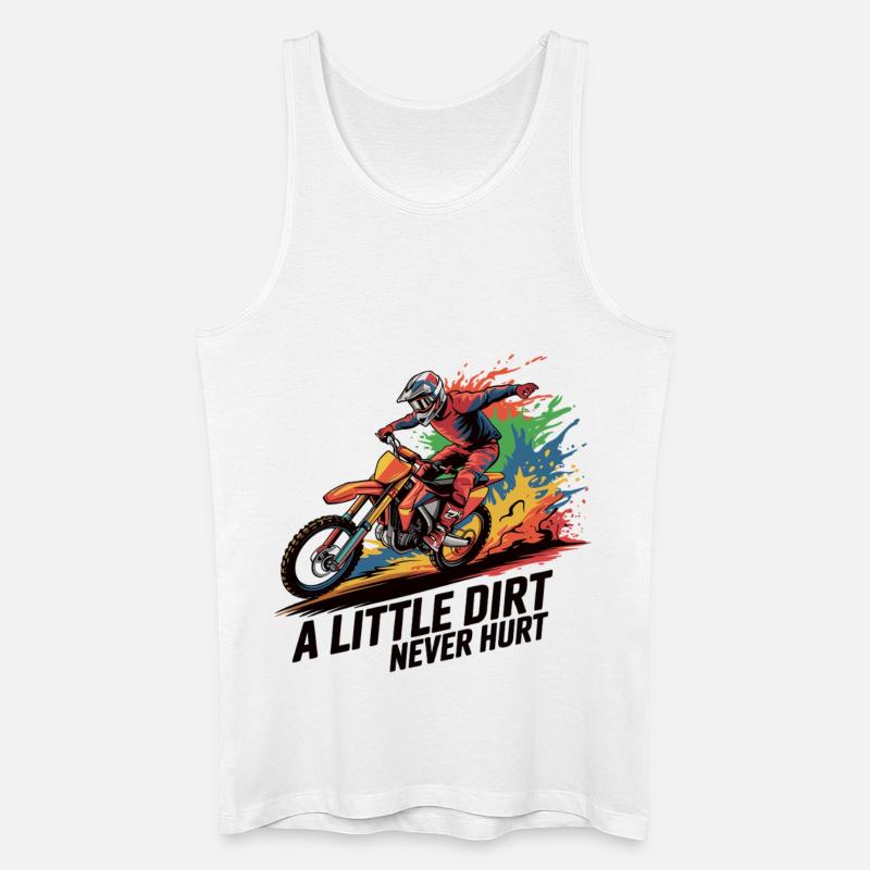 Motocross: Dreckige Leidenschaft - Männer Bio Tank Top - Weiß