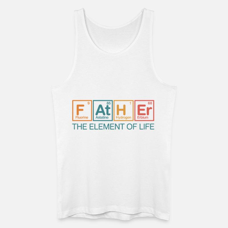 Vater – Das Element des Lebens - Männer Bio Tank Top - Weiß