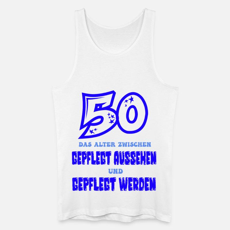 50 - Männer Bio Tank Top - Weiß