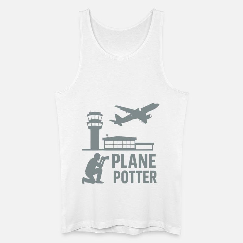 Plane – Flugzeugspotter Design - Männer Bio Tank Top - Weiß