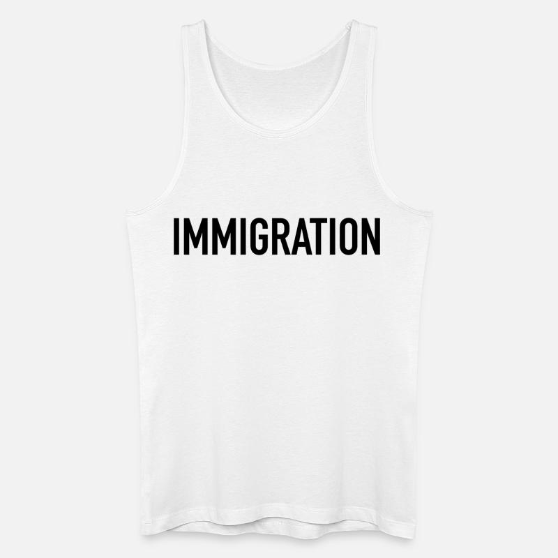 Immigration Typografie Statement - Männer Bio Tank Top - Weiß