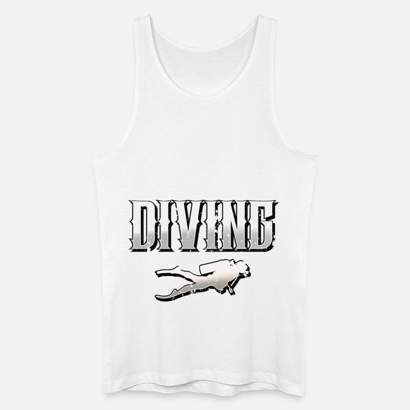 Taucher Tauchen - Männer Bio Tank Top - Weiß